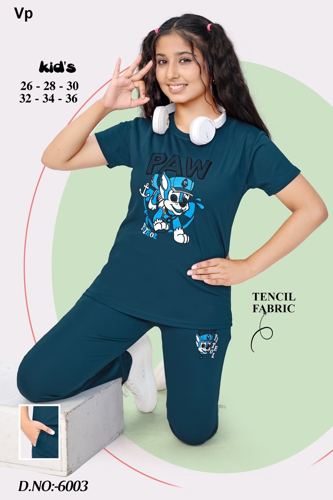 Design 6003 Vp Tencil Girls Night Suits Supplier Ahmedabad