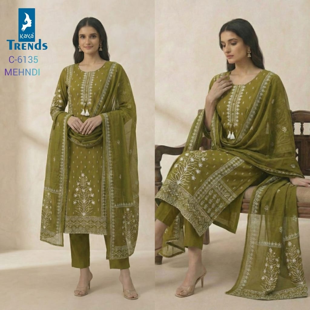 Design 6135 Kaya Trends Readymade Cotton Pant Suits Wholesaler Gujarat