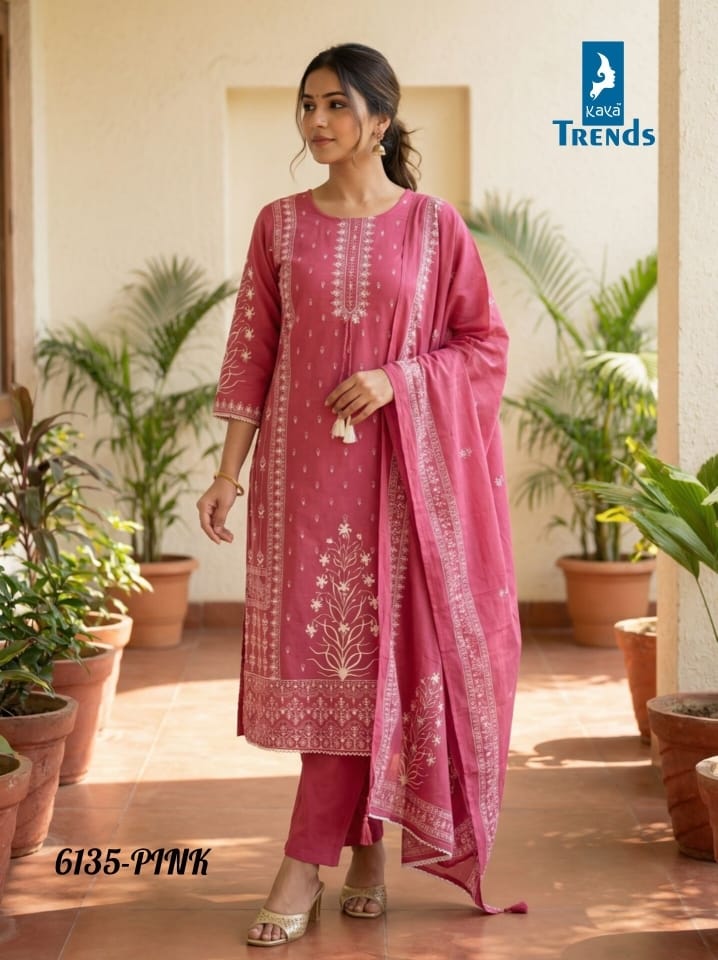 Design 6135 Kaya Trends Readymade Cotton Pant Suits Wholesaler Gujarat