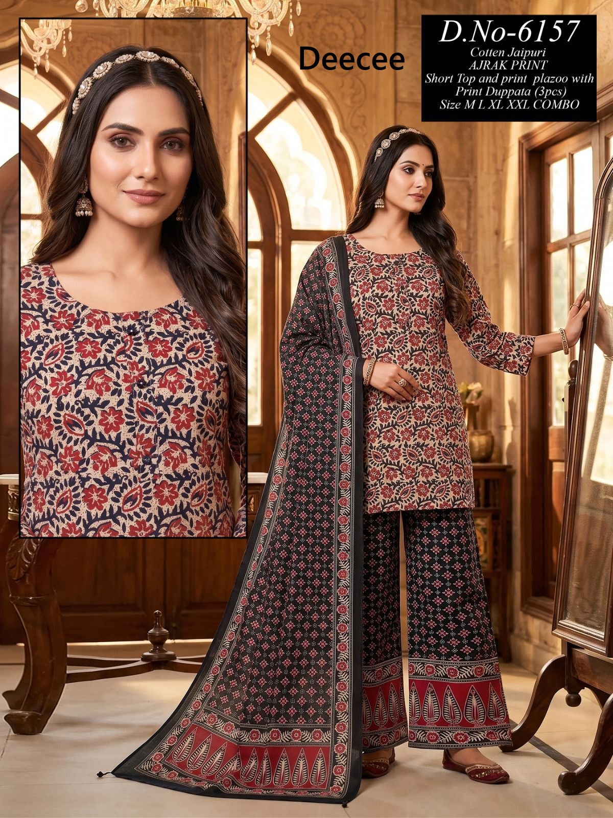 Design 6156-6159 Deecee Cotton Readymade Suits Exporter