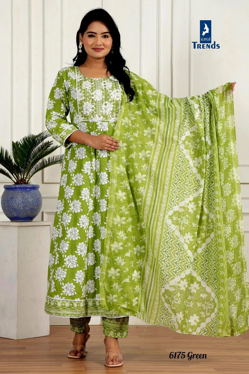 Design 6175 Kaya Cotton Readymade Anarkali Suits Exporter India