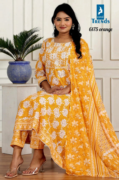 Design 6175 Kaya Cotton Readymade Anarkali Suits Exporter India