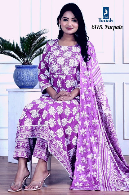 Design 6175 Kaya Cotton Readymade Anarkali Suits Exporter India