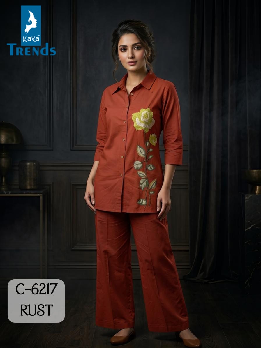 Design 6217 Kaya Trends Cotton Co Ord Set Wholesale