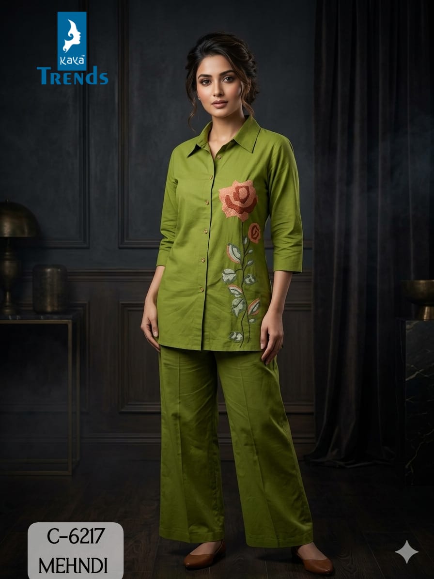 Design 6217 Kaya Trends Cotton Co Ord Set Wholesale