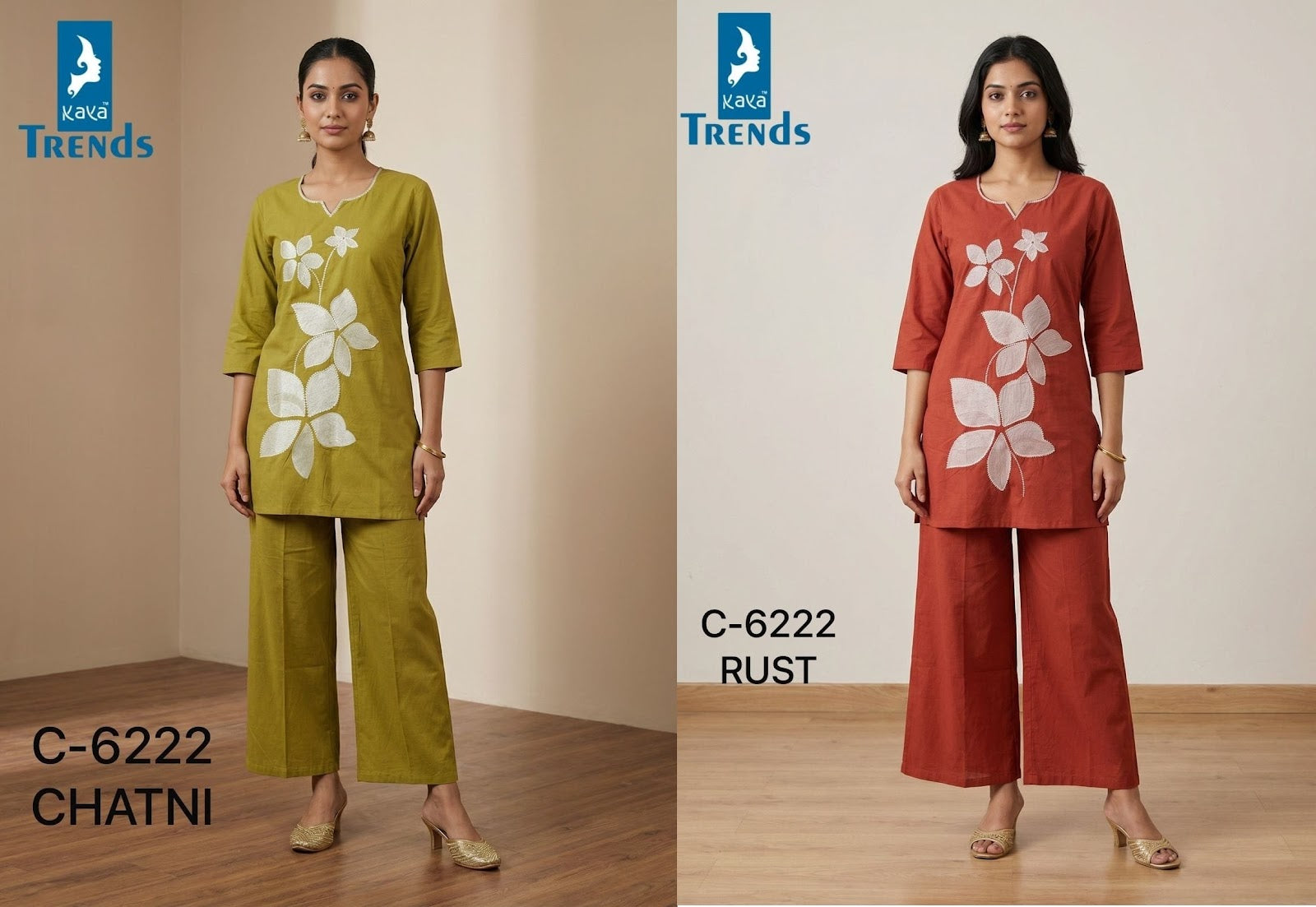 Design 6222 Kaya Trends Cotton Co Ord Set Exporter