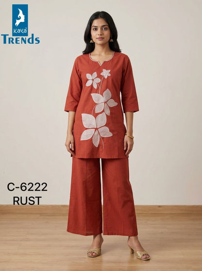 Design 6222 Kaya Trends Cotton Co Ord Set Exporter