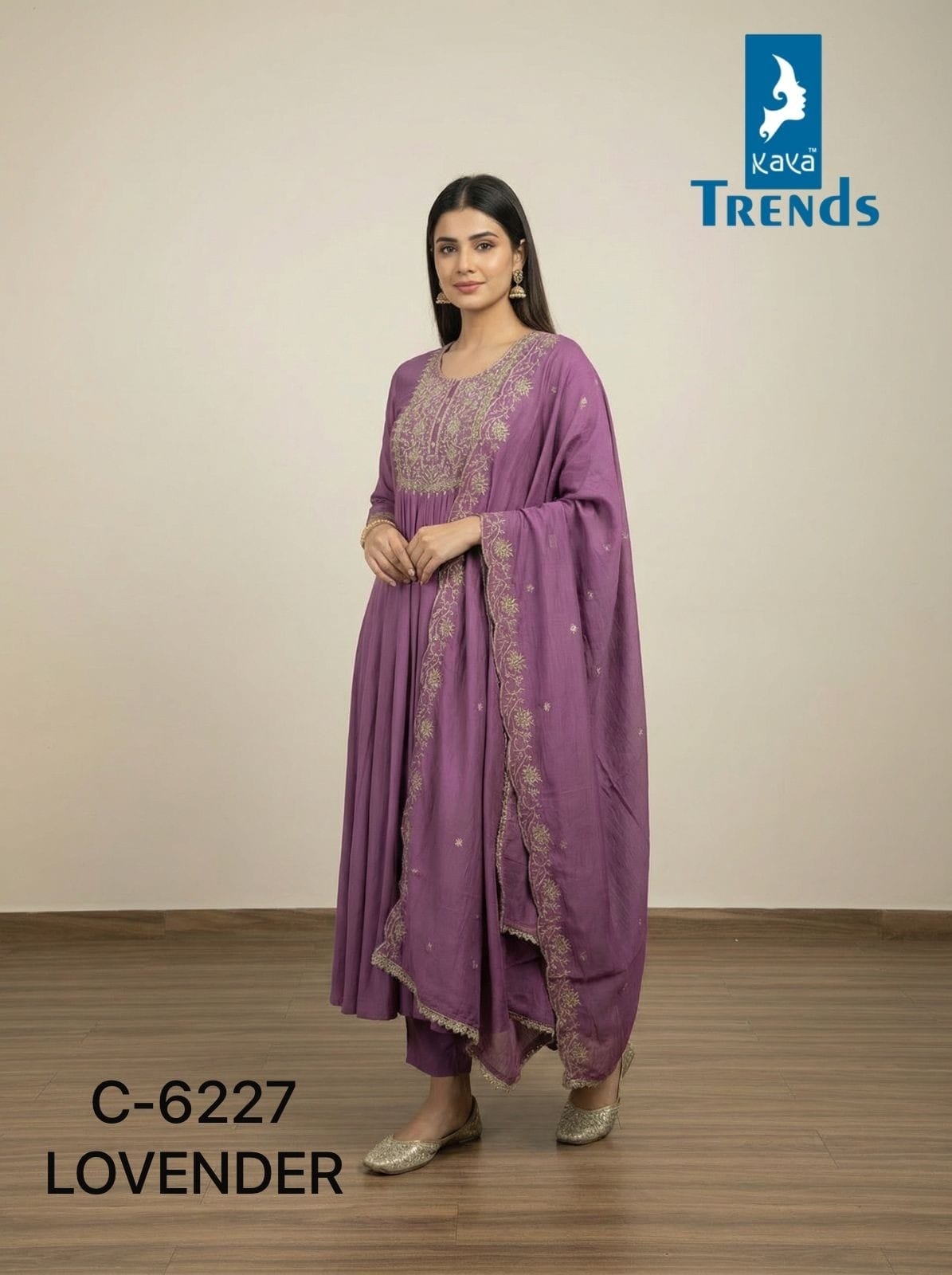 Design 6227 Colours Kaya Trends Chanderi Readymade Anarkali Suits Exporter Ahmedabad