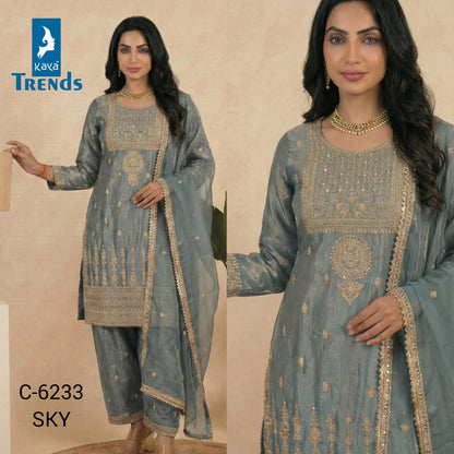 Design 6233 Kaya Trends Satin Readymade Suits Supplier Gujarat