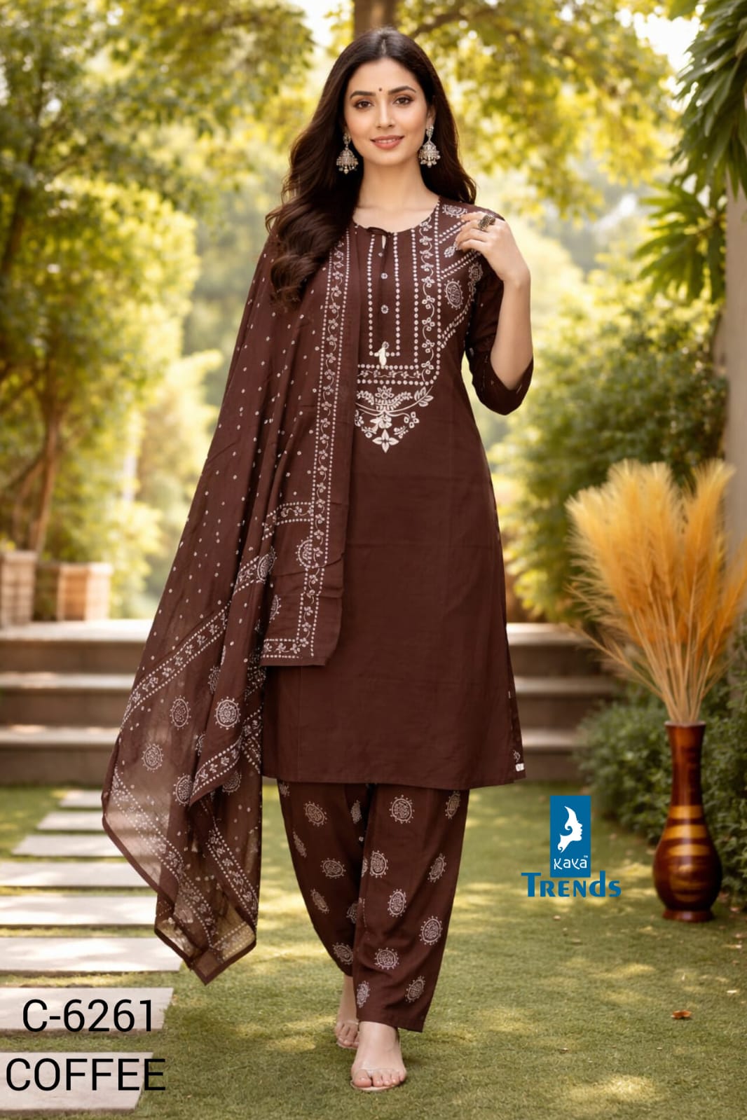 Design 6261 Kaya Trends Readymade Cotton Pant Suits Manufacturer Gujarat