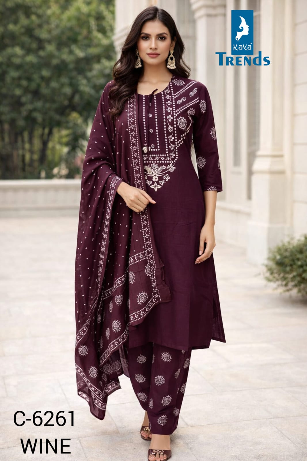 Design 6261 Kaya Trends Readymade Cotton Pant Suits Manufacturer Gujarat