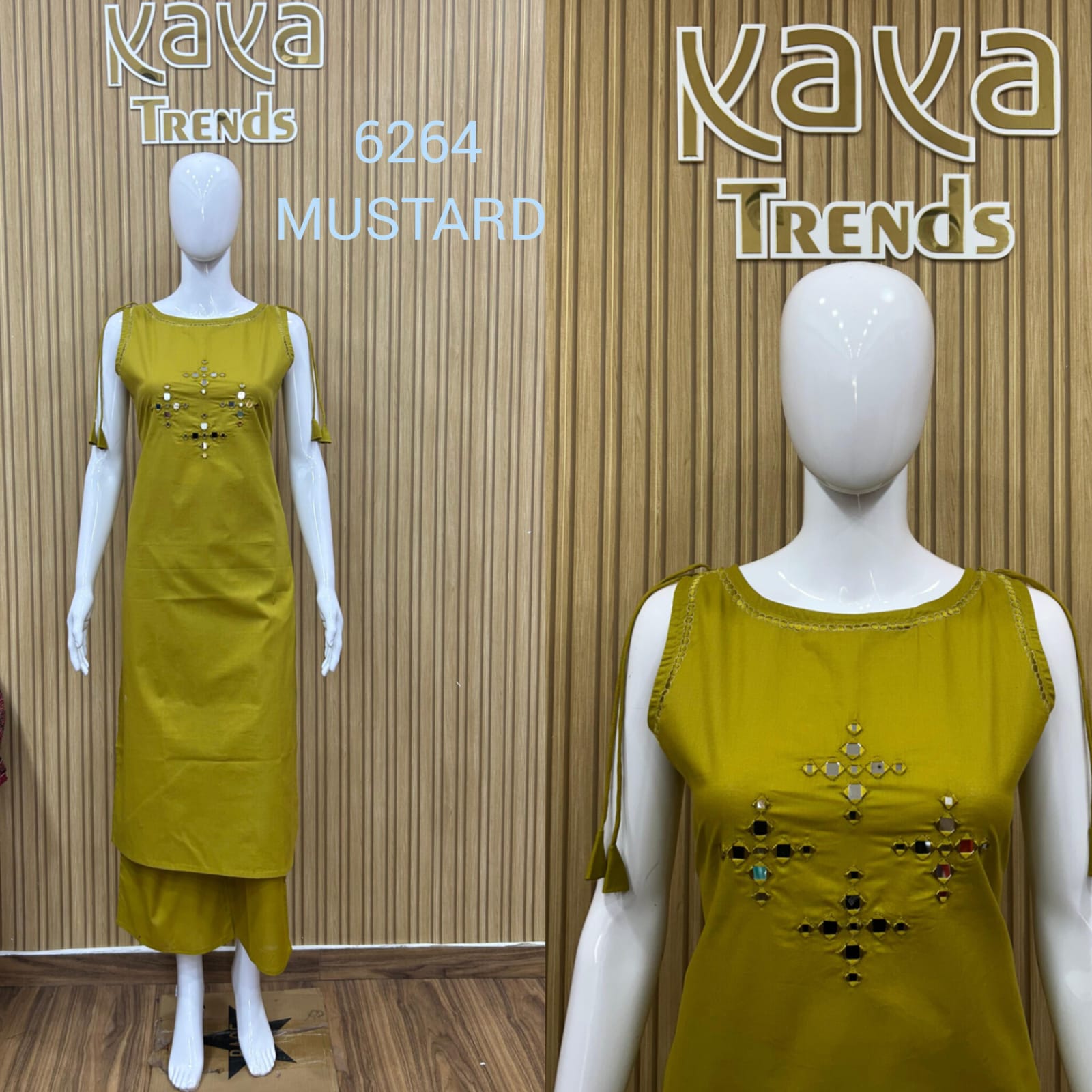 Design 6264 Kaya Trends Cotton Kurti Pant Set Exporter Gujarat