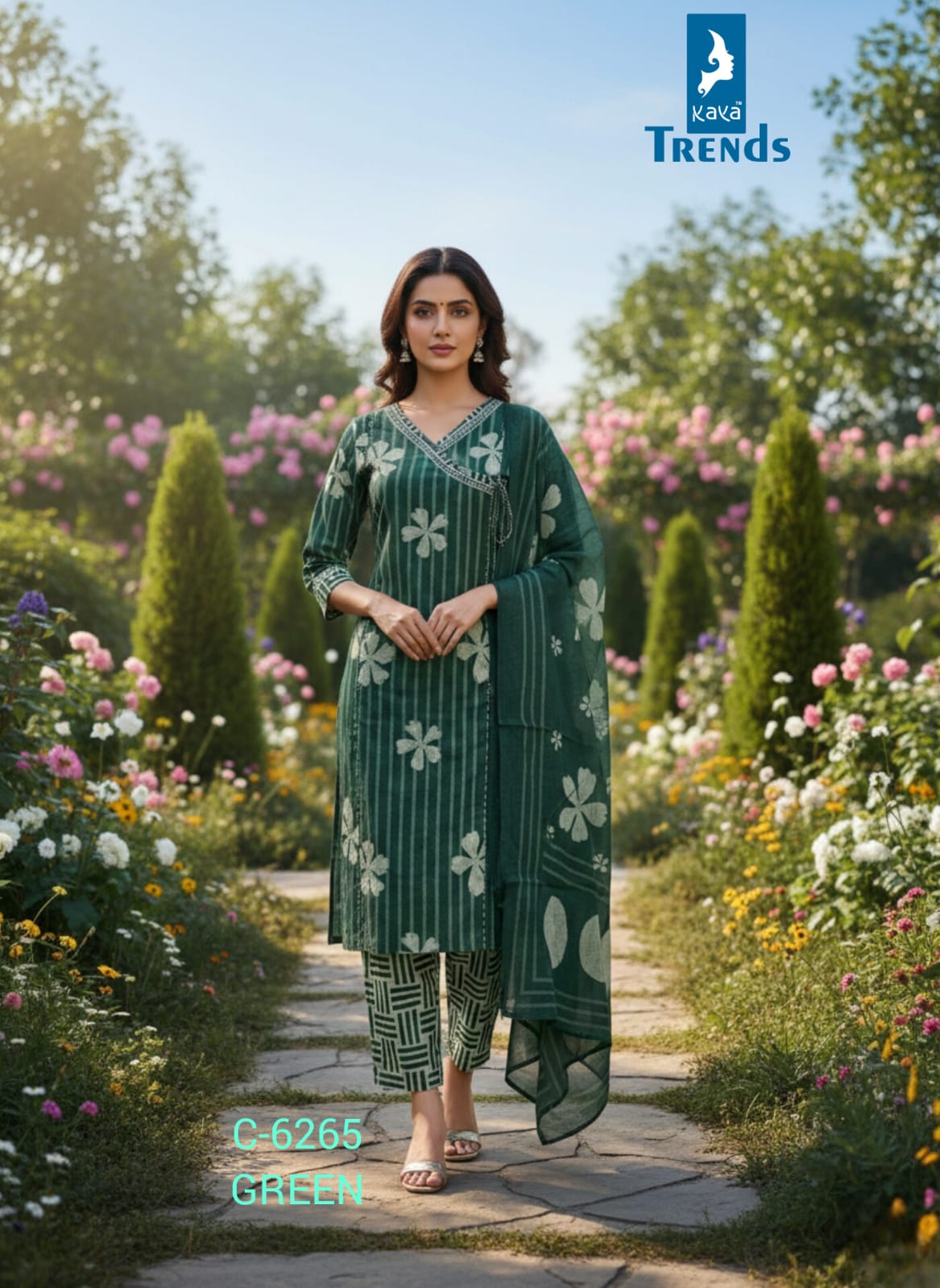 Design 6265 Kaya Trends Readymade Cotton Pant Suits Supplier Gujarat