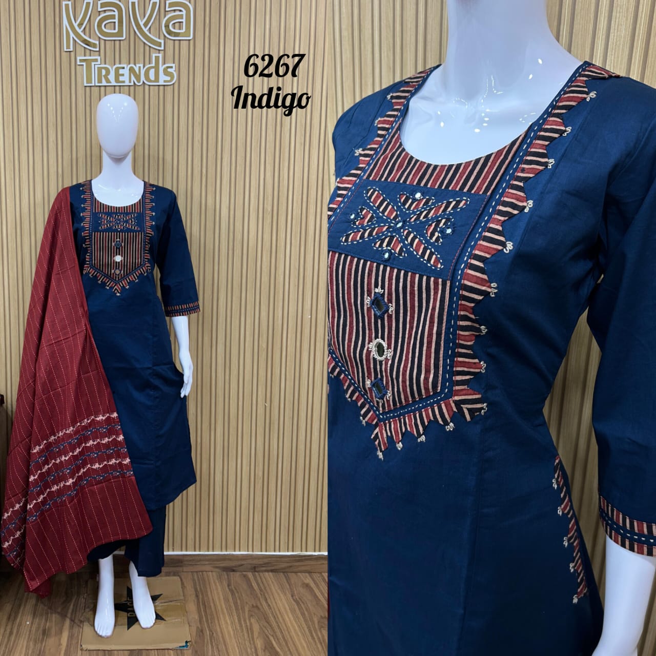 Design 6267 Kaya Trends Cotton Readymade Plazzo Style Suits Wholesale Price