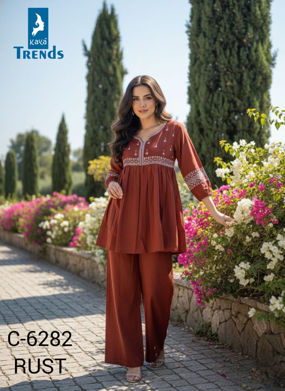 Design 6282 Kaya Trends Cotton Co Ord Set Manufacturer