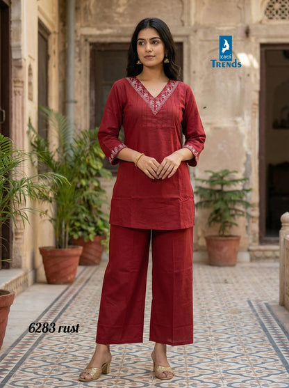 Design 6283 Kaya Trends Cotton Co Ord Set Supplier
