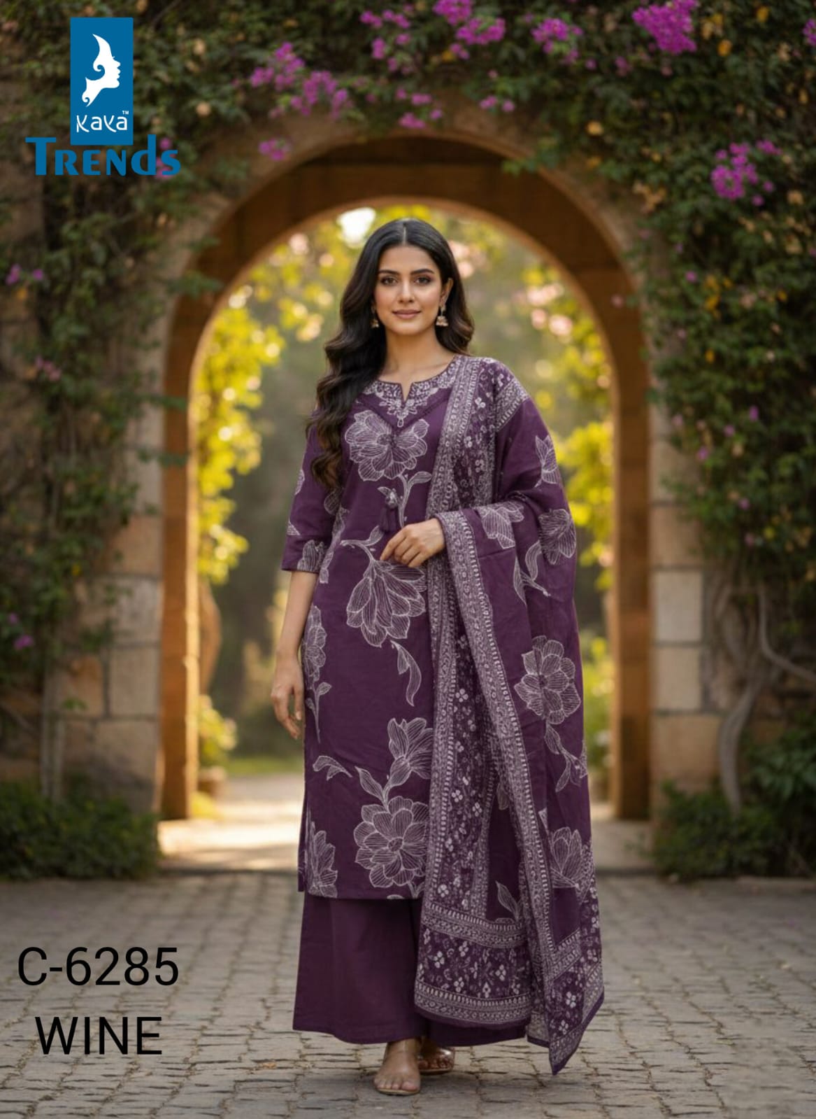 Design 6285 Kaya Trends Readymade Cotton Pant Suits Exporter