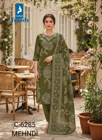 Design 6285 Kaya Trends Readymade Cotton Pant Suits Exporter