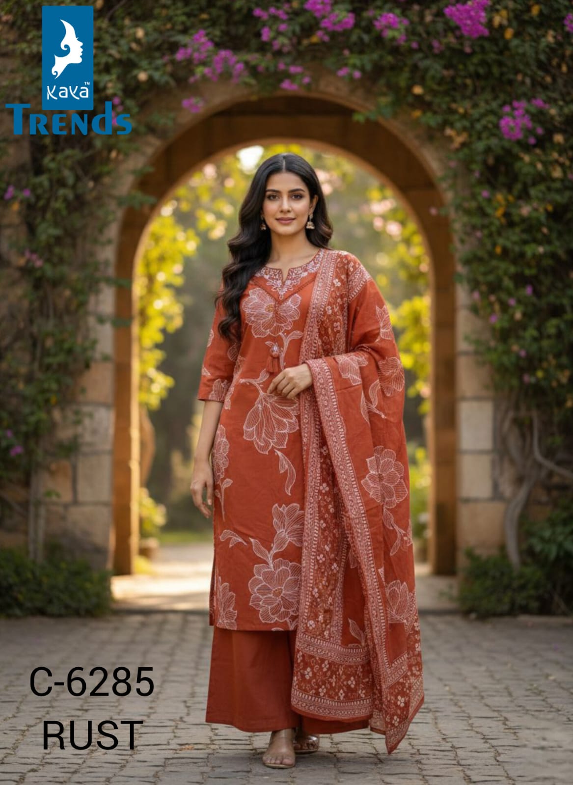 Design 6285 Kaya Trends Readymade Cotton Pant Suits Exporter