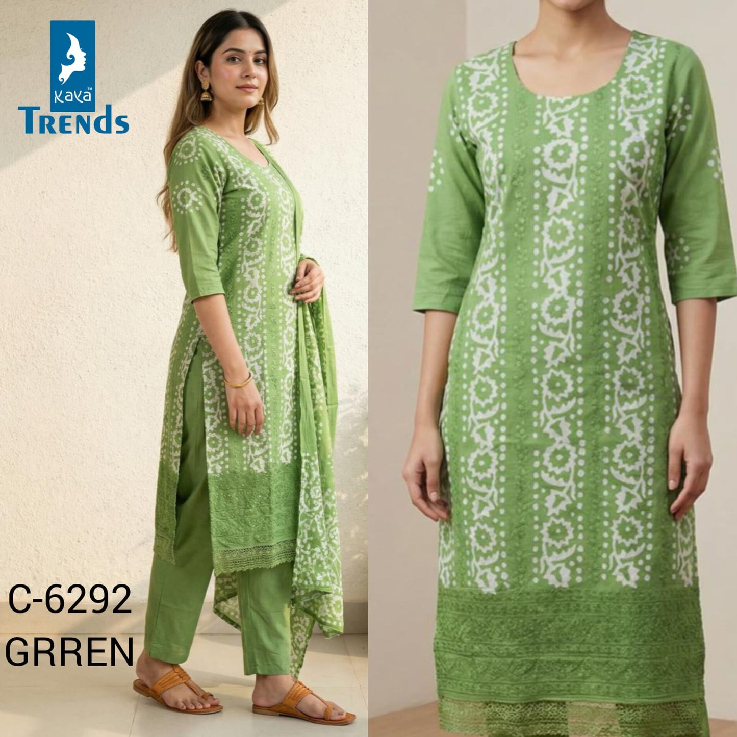 Design 6292 Kaya Trends Readymade Cotton Pant Suits Exporter Gujarat