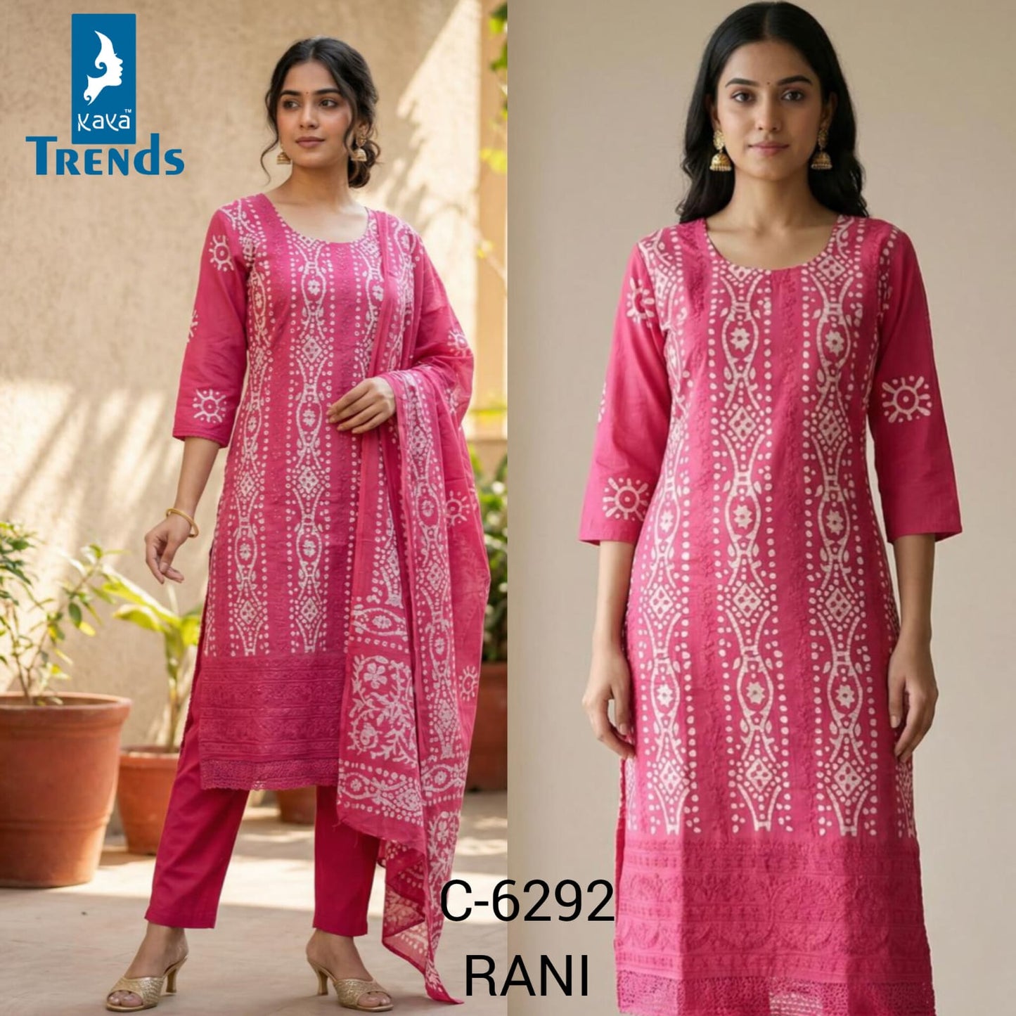Design 6292 Kaya Trends Readymade Cotton Pant Suits Exporter Gujarat