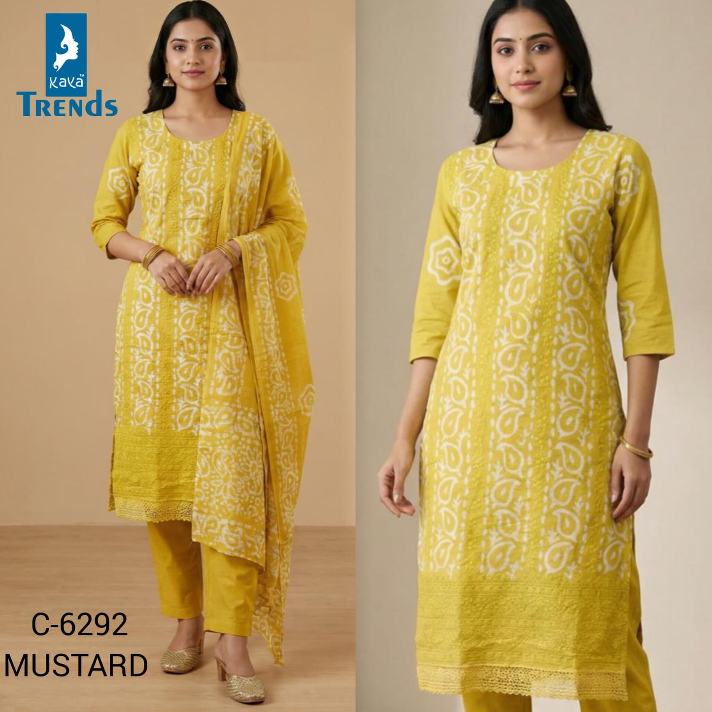 Design 6292 Kaya Trends Readymade Cotton Pant Suits Exporter Gujarat