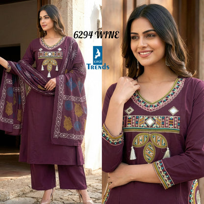 Design 6294 Kaya Trends Cotton Readymade Plazzo Style Suits Wholesaler Gujarat