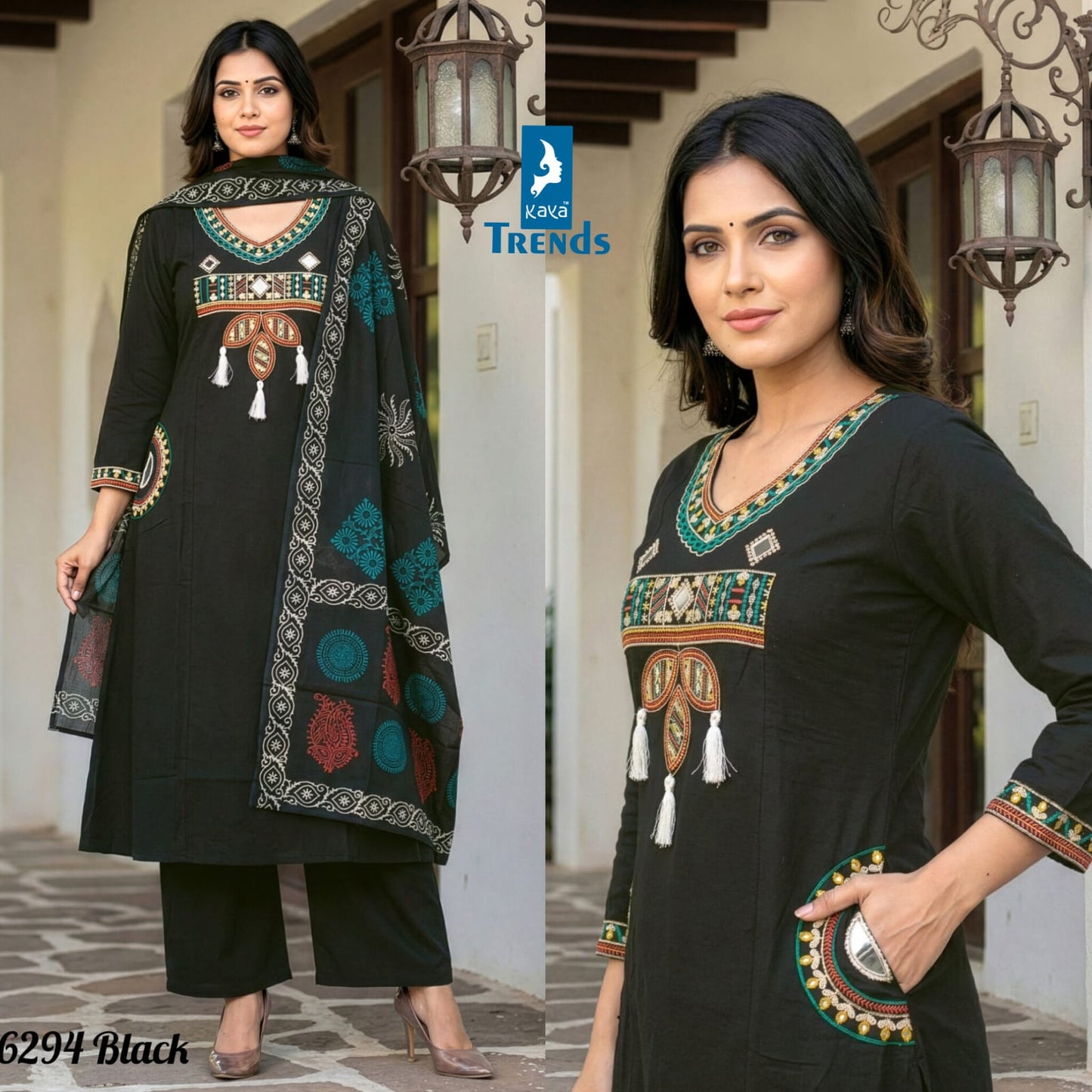 Design 6294 Kaya Trends Cotton Readymade Plazzo Style Suits Wholesaler Gujarat