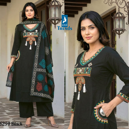 Design 6294 Kaya Trends Cotton Readymade Plazzo Style Suits Wholesaler Gujarat