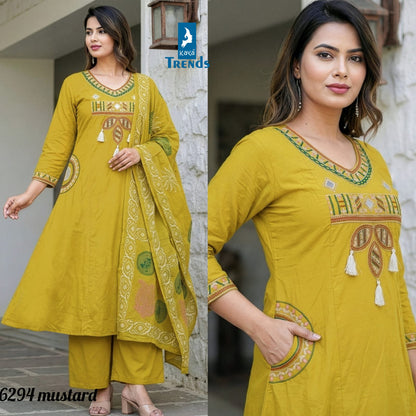 Design 6294 Kaya Trends Cotton Readymade Plazzo Style Suits Wholesaler Gujarat