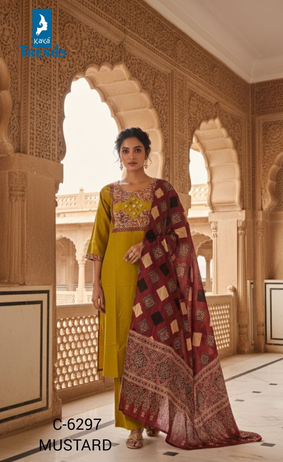 Design 6297 Kaya Trends Readymade Cotton Pant Suits Wholesale Price