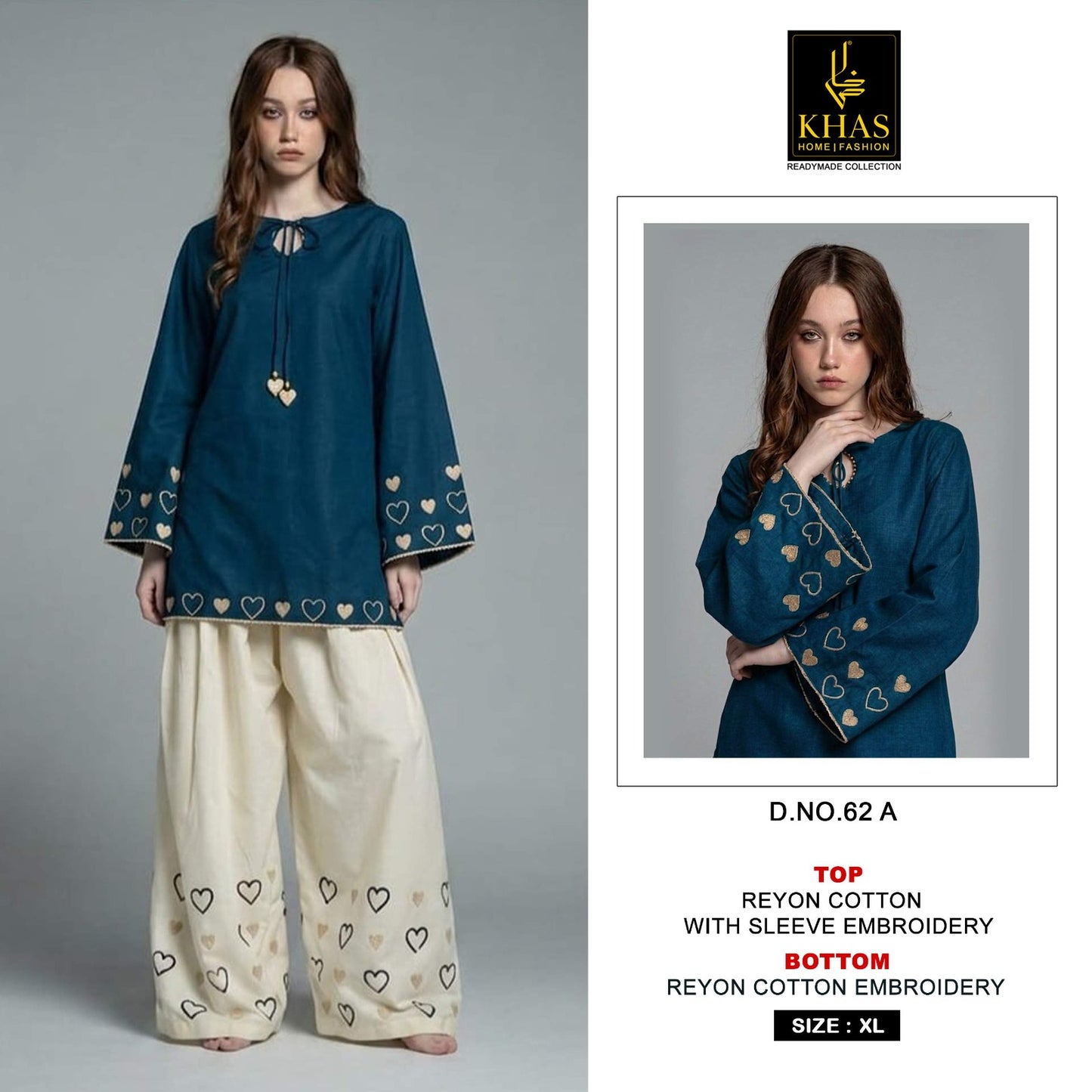 Design 62 Khas Reyon Kurti Bottom Set Manufacturer