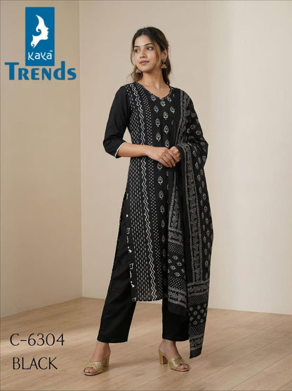 Design 6304 Kaya Trends Readymade Cotton Pant Suits Exporter