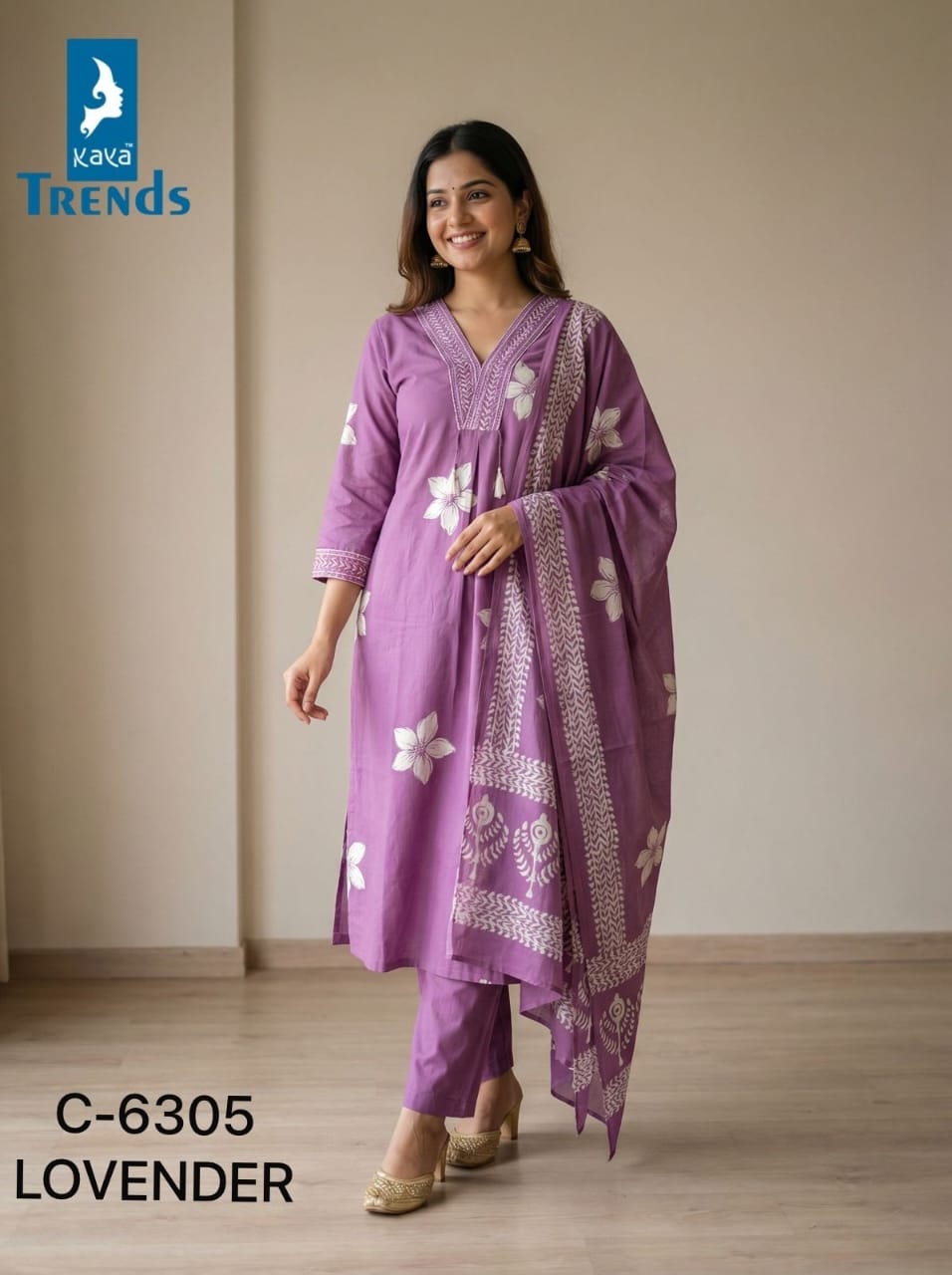 Design 6305 Kaya Trends Readymade Cotton Pant Suits Wholesaler
