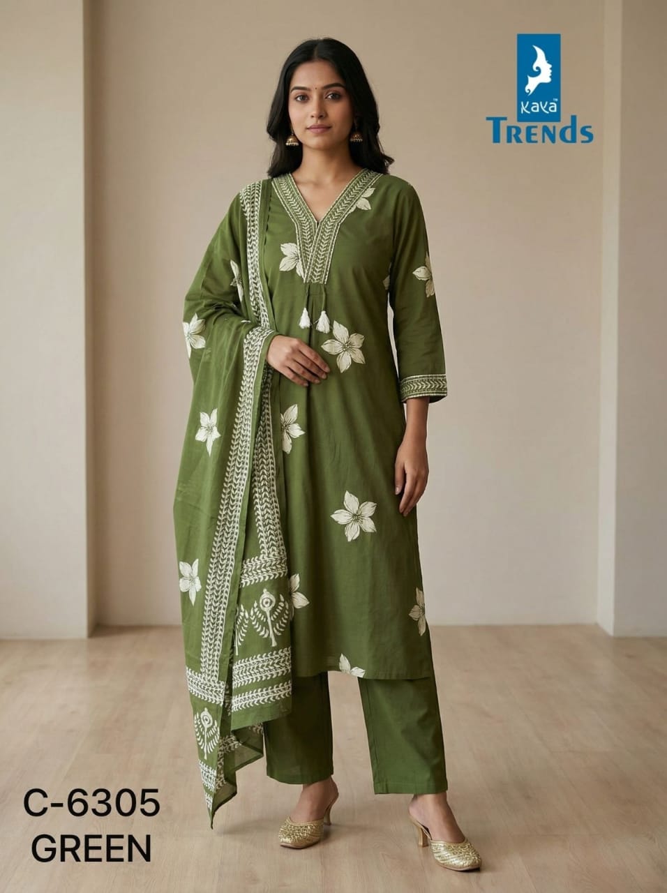 Design 6305 Kaya Trends Readymade Cotton Pant Suits Wholesaler