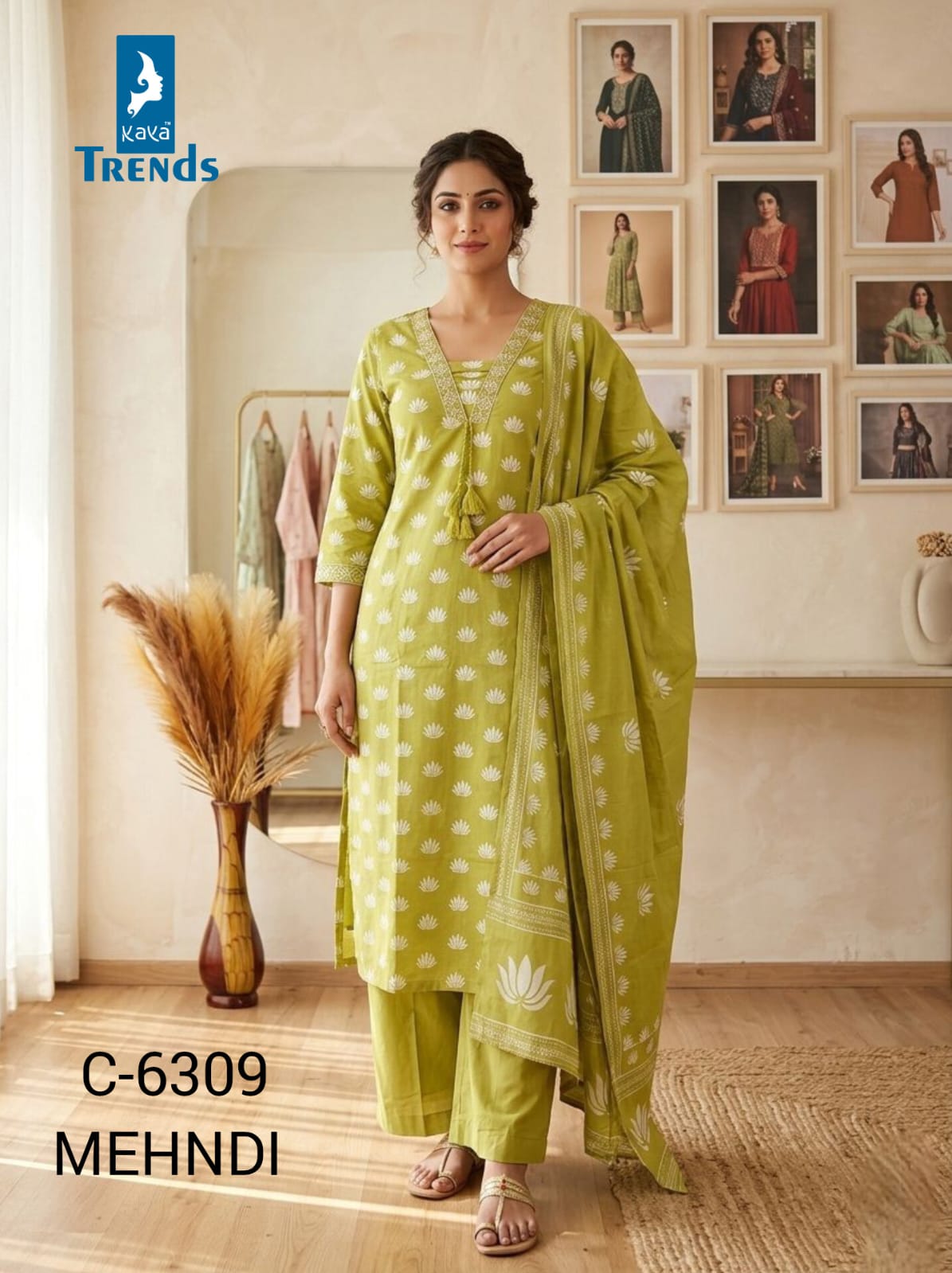 Design 6309 Kaya Trends Readymade Cotton Pant Suits Manufacturer