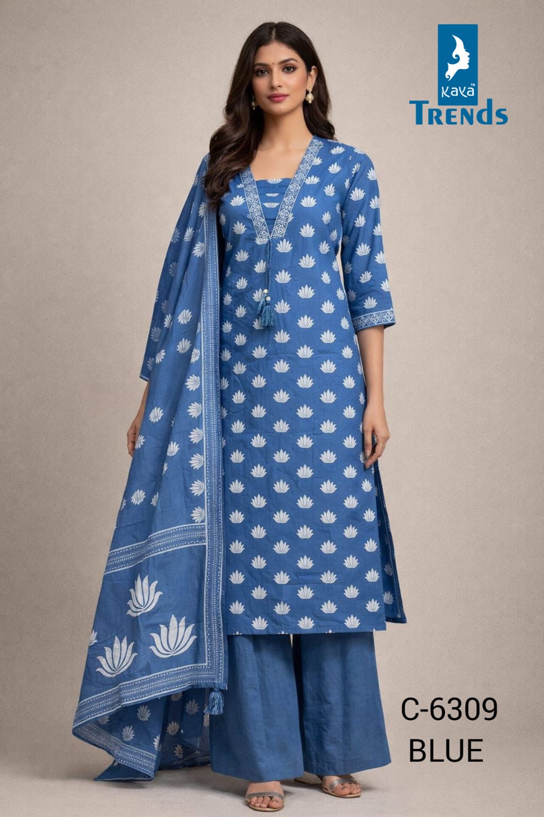 Design 6309 Kaya Trends Readymade Cotton Pant Suits Manufacturer