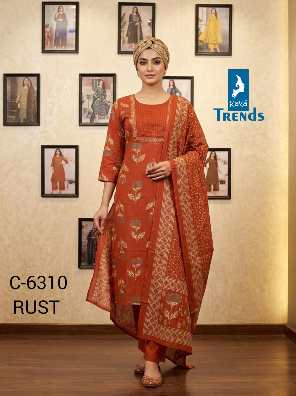 Design 6310 Kaya Trends Readymade Cotton Pant Suits Supplier