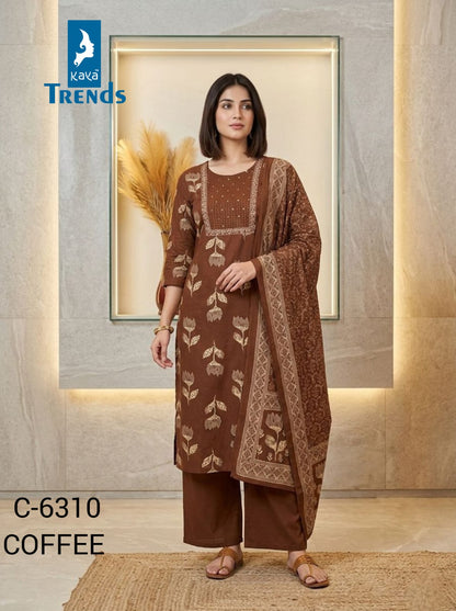 Design 6310 Kaya Trends Readymade Cotton Pant Suits Supplier