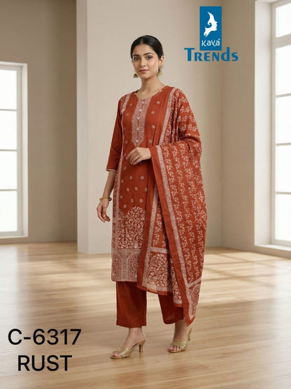 Design 6317 Kaya Trends Readymade Cotton Pant Suits Supplier