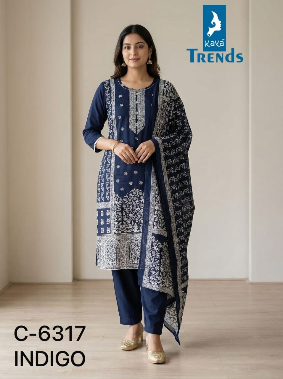 Design 6317 Kaya Trends Readymade Cotton Pant Suits Supplier
