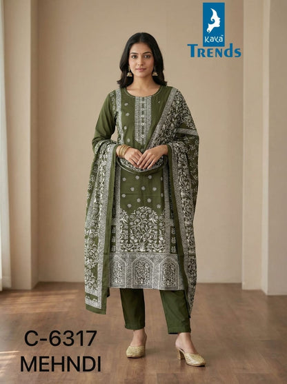 Design 6317 Kaya Trends Readymade Cotton Pant Suits Supplier