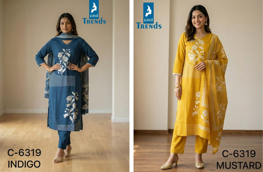 Design 6319 Kaya Trends Readymade Cotton Pant Suits Manufacturer