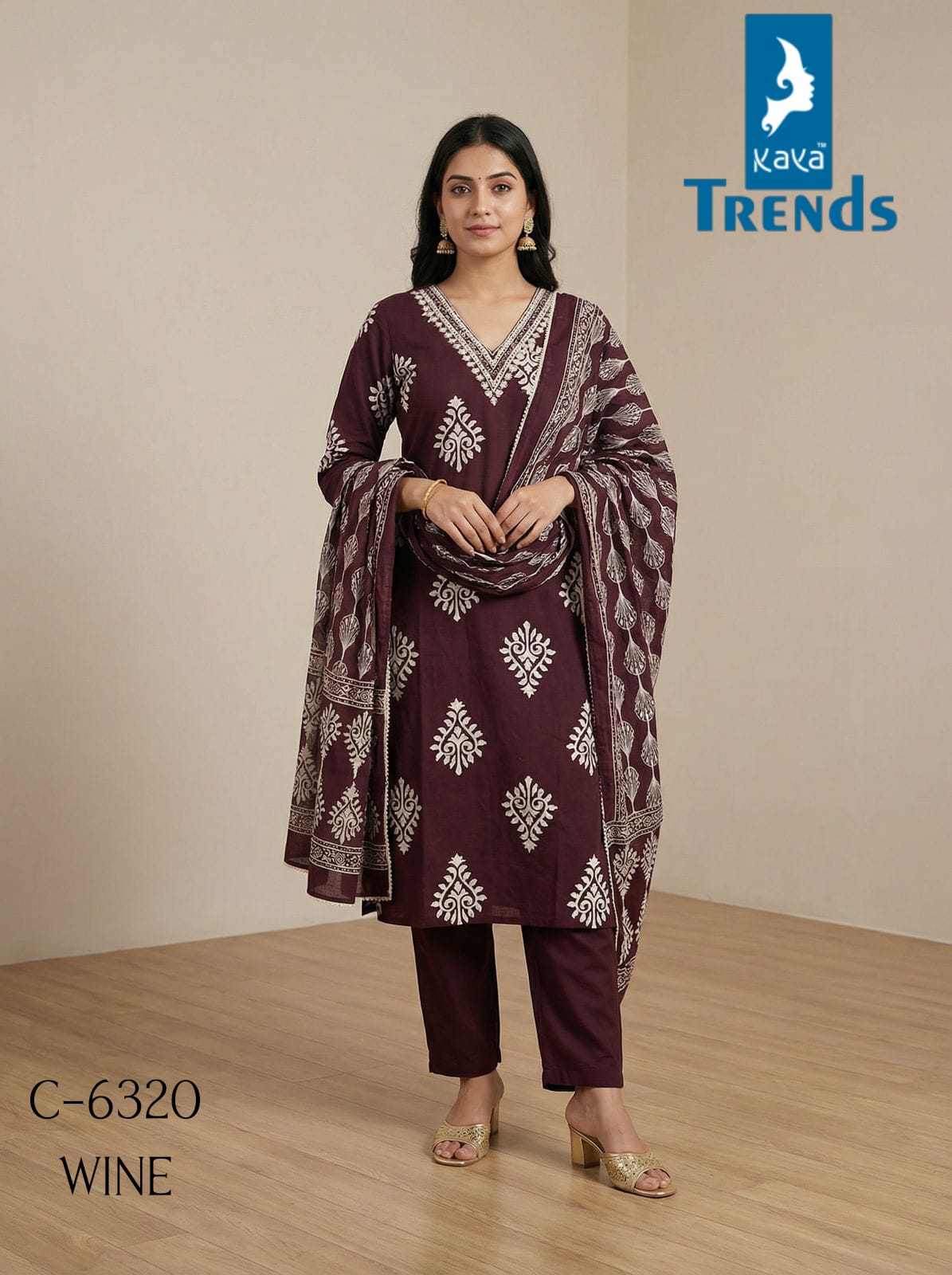 Design 6320 Kaya Trends Readymade Cotton Pant Suits Wholesale