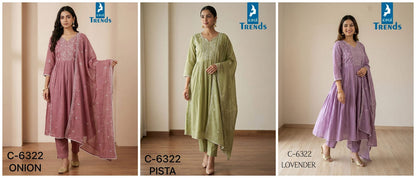 Design 6322 Kaya Trends Cotton Readymade Anarkali Suits Wholesaler Gujarat