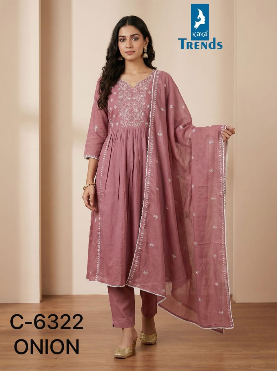 Design 6322 Kaya Trends Cotton Readymade Anarkali Suits Wholesaler Gujarat