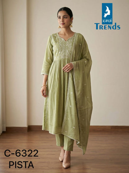 Design 6322 Kaya Trends Cotton Readymade Anarkali Suits Wholesaler Gujarat