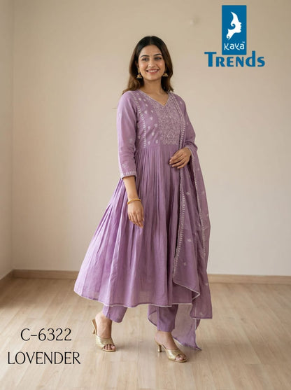 Design 6322 Kaya Trends Cotton Readymade Anarkali Suits Wholesaler Gujarat