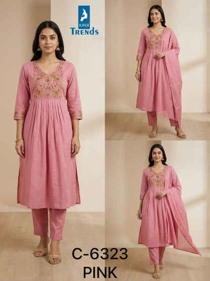 Design 6323 Kaya Trends Cotton Readymade Anarkali Suits Manufacturer