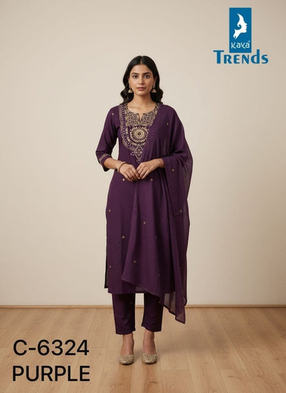 Design 6324 Kaya Trends Readymade Cotton Pant Suits Wholesale